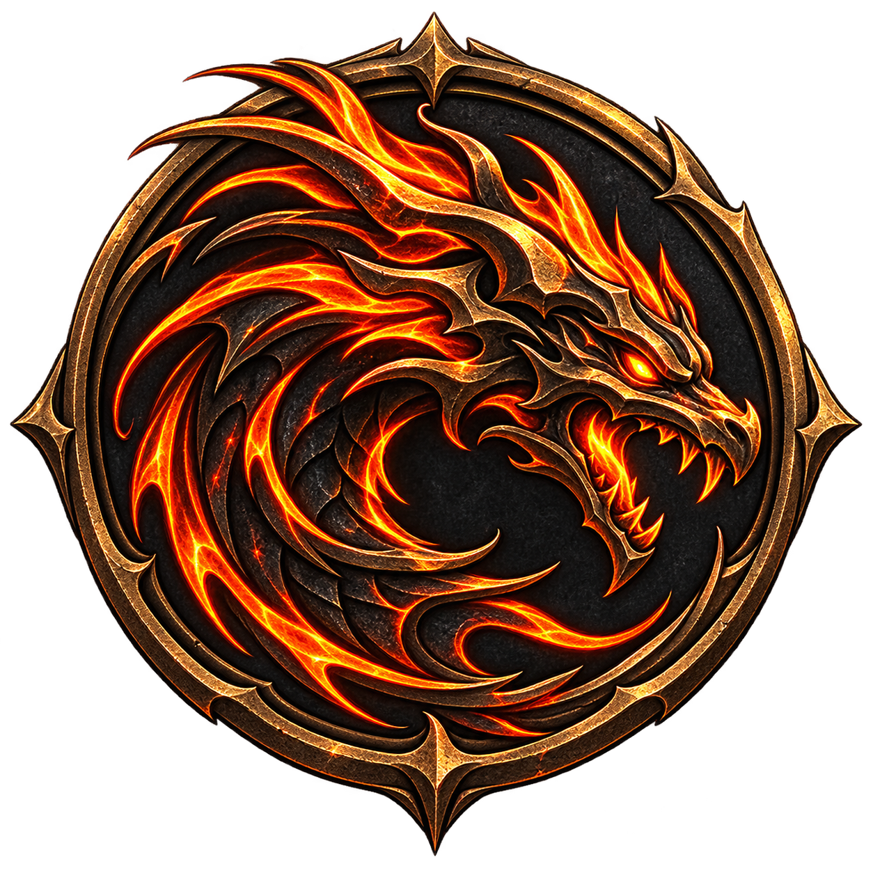 PyreClassic fiery dragon emblem